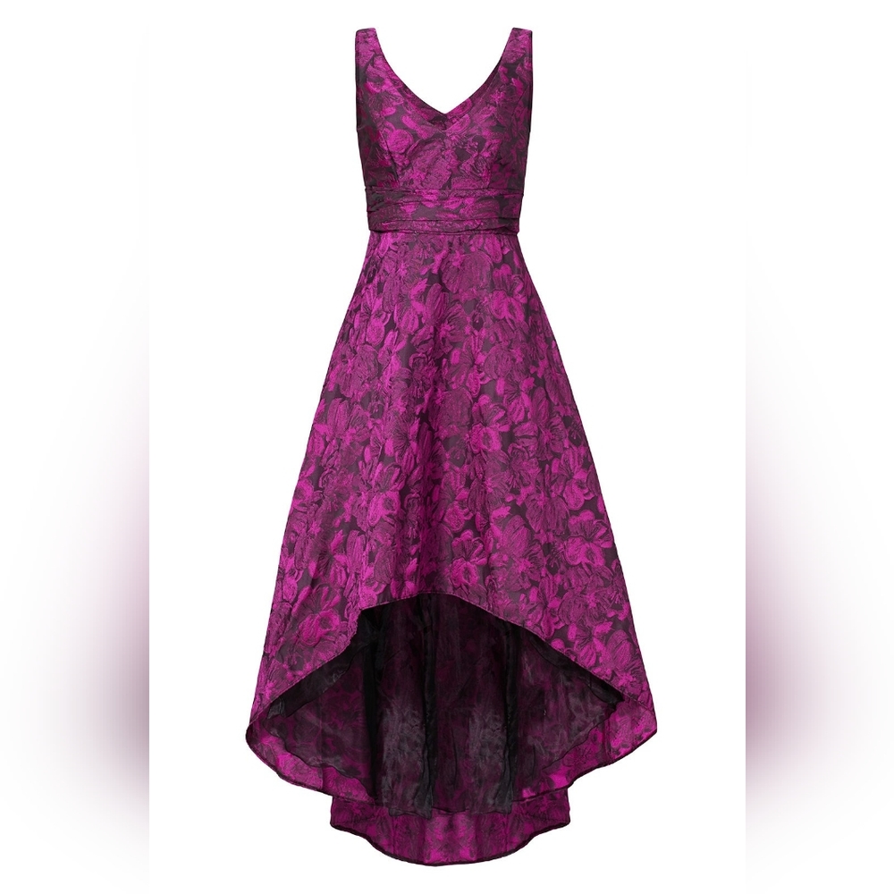 Pamella by Pamella Roland Jasmine Orchid High-Low Gown - Size 10 - Picture 3 of 9